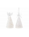 Set 2 ingerasi din sticla cu lumini, 7.2 cm x 15 cm,191112087