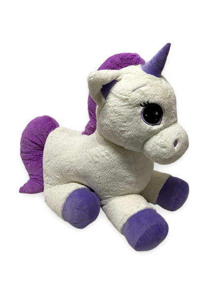 Stip171,Unicorn De Plus 80cm Alb