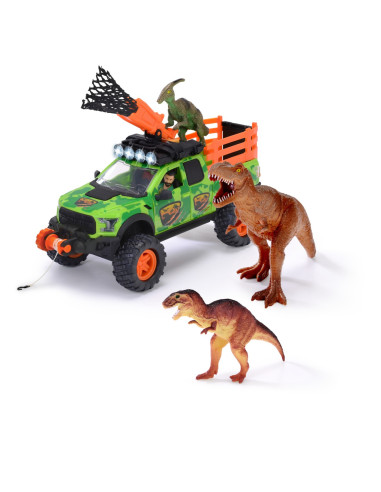VV-203837026,Dickie Dino Hunter Set Masinuta Si Figurine