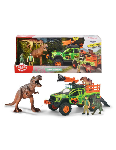 VV-203837026,Dickie Dino Hunter Set Masinuta Si Figurine