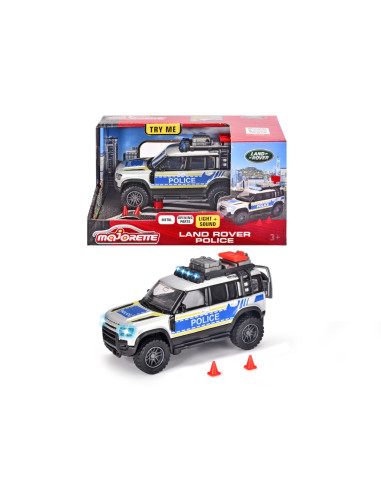 VV-213712000038,Majorette Masina De Politie Land Rover Cu Lumini Si Sunete