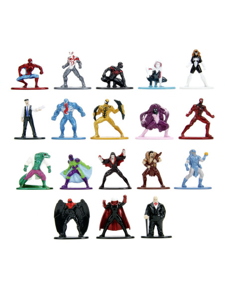 VV-253225031,Jada Marvel Spider Man Nanofigurine Metalice Set 2 4cm