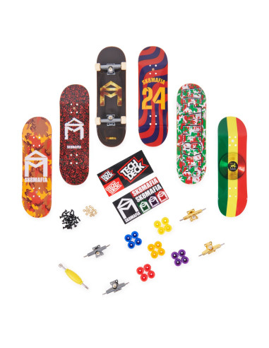 VV-6028845_20140838,Tech Deck Pachet 6 Piese Cu Accesorii Fingerboard Sk8mafia