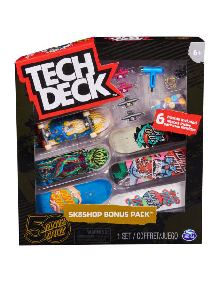 VV-6028845_20140839,Tech Deck Pachet 6 Piese Cu Accesorii Fingerboard Santa Cruz