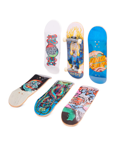 VV-6028845_20140839,Tech Deck Pachet 6 Piese Cu Accesorii Fingerboard Santa Cruz