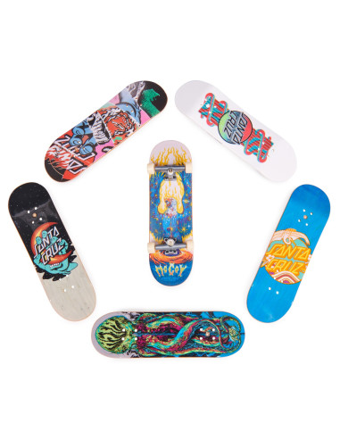 VV-6028845_20140839,Tech Deck Pachet 6 Piese Cu Accesorii Fingerboard Santa Cruz