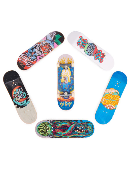 VV-6028845_20140839,Tech Deck Pachet 6 Piese Cu Accesorii Fingerboard Santa Cruz