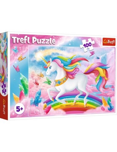 VV-16364,Puzzle Trefl 100 Lumea De Cristal A Unicornilor