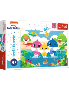 VV-17370,Puzzle Trefl 60 Baby Shark - Familia In Vacanta