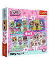 VV-34613,Puzzle Trefl Lol 4in1 Cunoaste Papusile