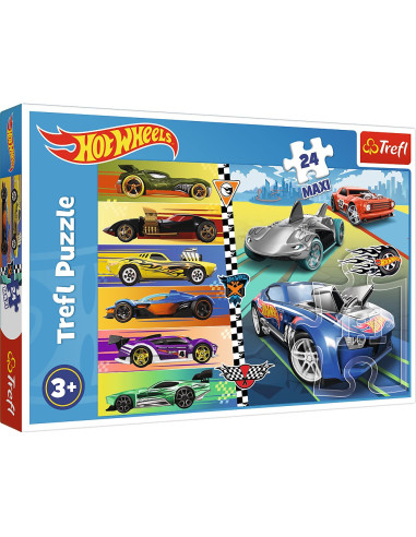 VV-14362,Puzzle Trefl 24 Maxi Hot Wheels Masinile Deosebite