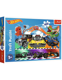 VV-16466,Puzzle Trefl 100 Hot Wheels Masinile De Curse