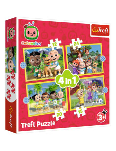 VV-34647,Puzzle Trefl 4in1 Cocomelon Prezentarea Familiei