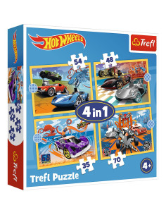 VV-34627,Puzzle Trefl 4in1 Hot Wheels Vehicule