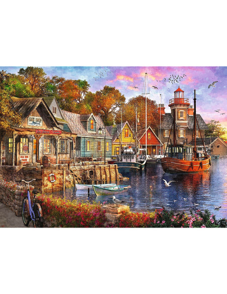VV-10796,Puzzle Trefl 1000 Premium Plus Tea Time Portul Minunat