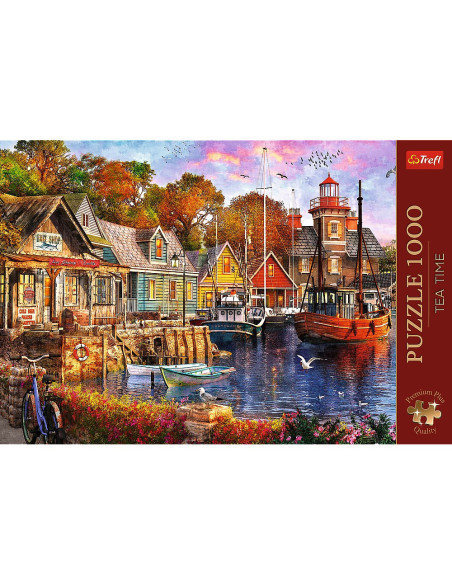 VV-10796,Puzzle Trefl 1000 Premium Plus Tea Time Portul Minunat