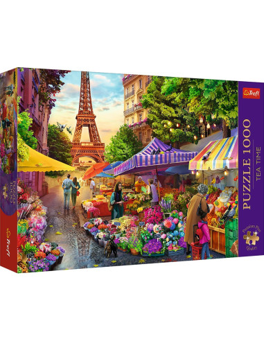 VV-10799,Puzzle Trefl 1000 Premium Plus Tea Time Piata De Flori