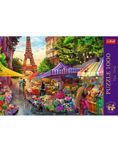 VV-10799,Puzzle Trefl 1000 Premium Plus Tea Time Piata De Flori