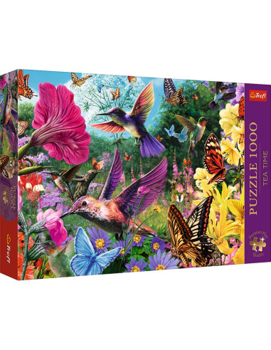 VV-10806,Puzzle Trefl 1000 Premium Plus Tea Time Gradina Cu Colibri