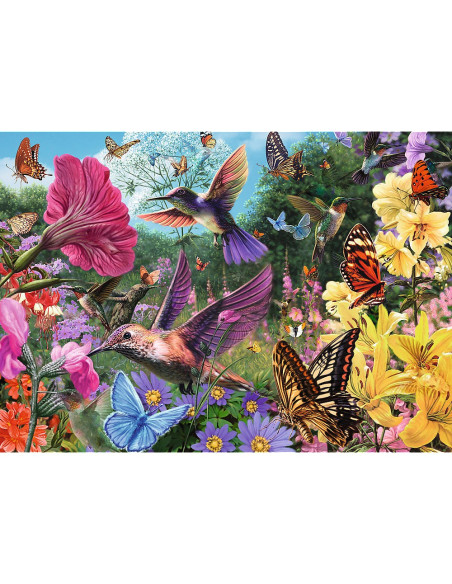 VV-10806,Puzzle Trefl 1000 Premium Plus Tea Time Gradina Cu Colibri