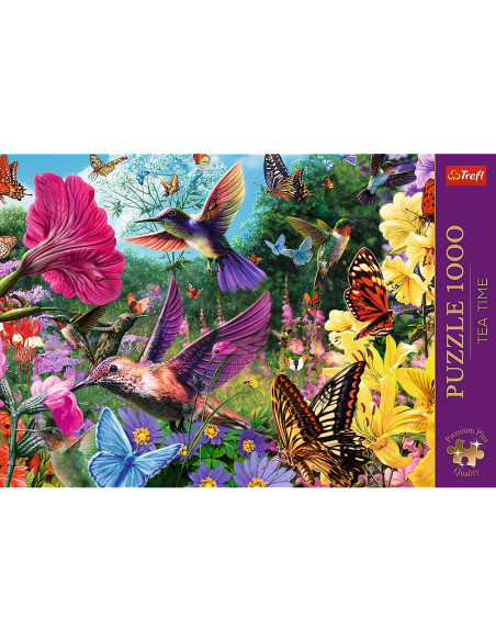 VV-10806,Puzzle Trefl 1000 Premium Plus Tea Time Gradina Cu Colibri