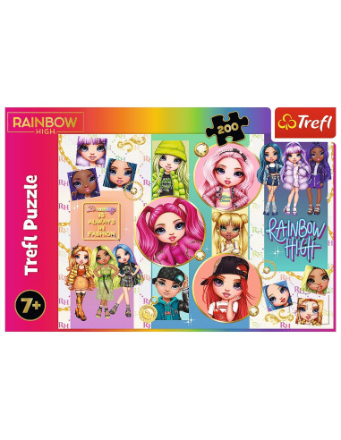VV-13289,Puzzle Trefl 200 Rainbowhigh Papusile