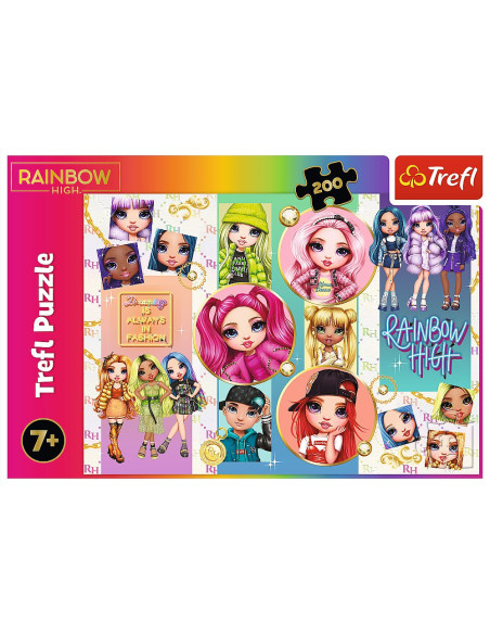 VV-13289,Puzzle Trefl 200 Rainbowhigh Papusile