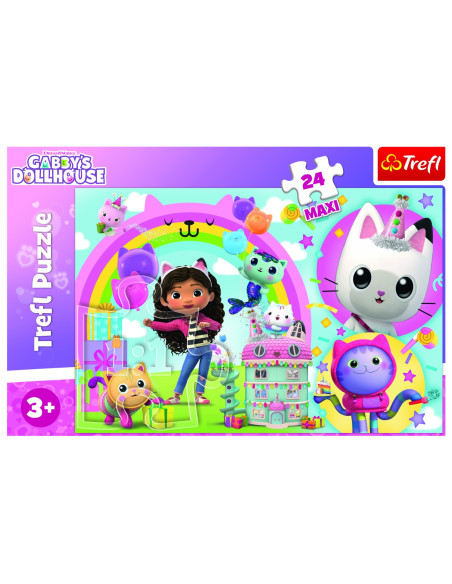 VV-14353,Puzzle Trefl 24 Maxi Gabbys Dollhouse Casa Lui Gabby
