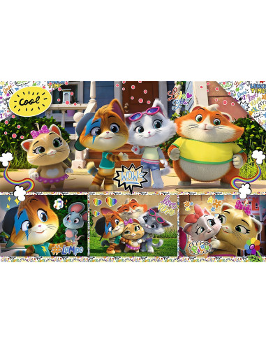 VV-16442,Puzzle Trefl 100 44 Pisici Prietenii