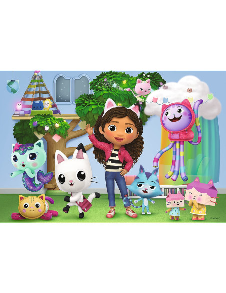 VV-16464,Puzzle Trefl 100 Gabbys Dollhouse Prietenii Lui Gabby
