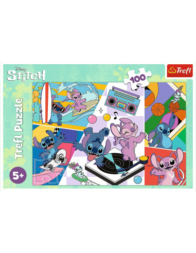 VV-16473,Puzzle Trefl 100 Stitch Amintirile Lui Stitch