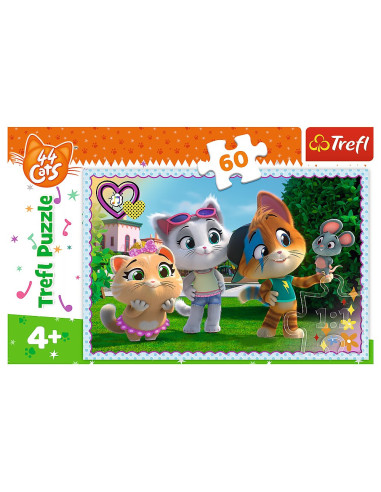 VV-17378,Puzzle Trefl 60 44 Pisici Jocul Pisicilor