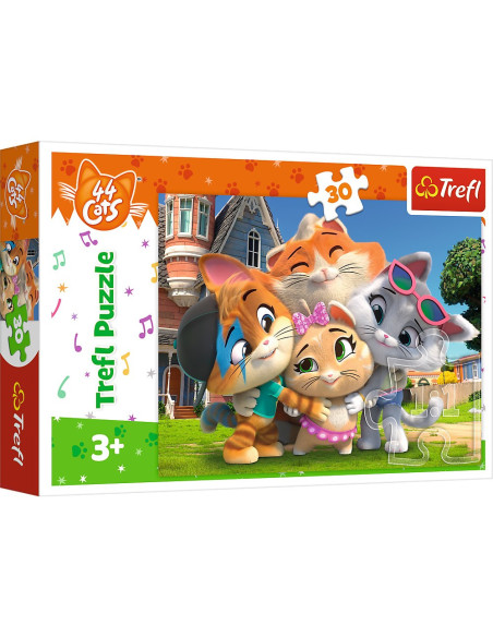 VV-18288,Puzzle Trefl 30 44 Pisici Imbratisarea Pisicilor