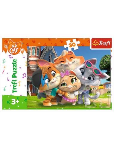 VV-18288,Puzzle Trefl 30 44 Pisici Imbratisarea Pisicilor