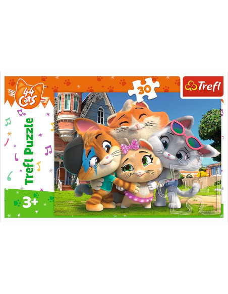 VV-18288,Puzzle Trefl 30 44 Pisici Imbratisarea Pisicilor