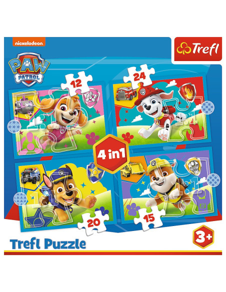 VV-34628,Puzzle Trefl 4in1 Patrula Catelusilor Echipa