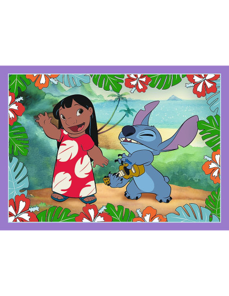 VV-34633,Puzzle Trefl 4in1 Stitch Ziua Fermecata
