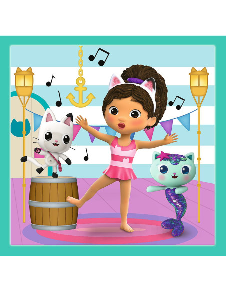 VV-34871,Puzzle Trefl 3in1 Gabbys Dollhouse Activitatile Lui Gabby