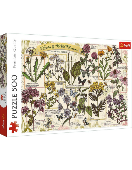 VV-37478,Puzzle Trefl 500 Plante Si Flori Salbatice