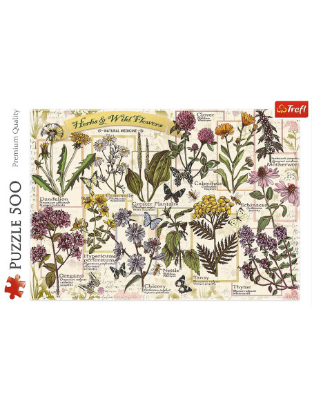 VV-37478,Puzzle Trefl 500 Plante Si Flori Salbatice