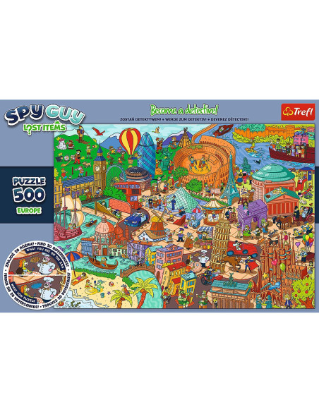 VV-37481,Puzzle Trefl 500 Spy Guy Obiecte Pierdute In Europa