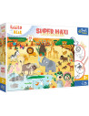VV-41009,Puzzle Trefl Primo 24 Super Maxi Babies And The Bear In Safari