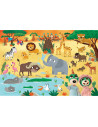 VV-41009,Puzzle Trefl Primo 24 Super Maxi Babies And The Bear In Safari