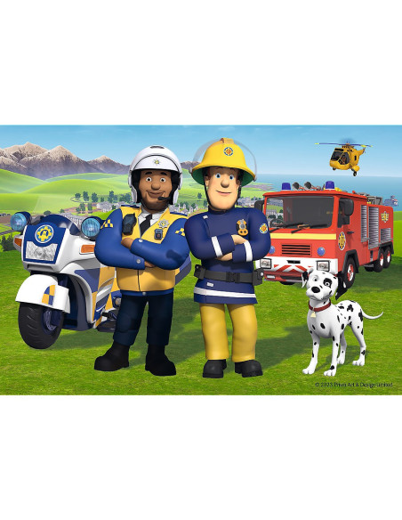 VV-41015,Puzzle Trefl Primo 24 Super Maxi Pompierul Sam Echipa Pompierilor