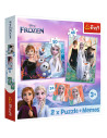 VV-93335,Puzzle Trefl 2in1 Memo Disney Frozen Printesele Si Taramul Lor