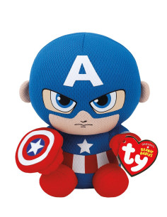 TY41189,Plus Ty 15cm Beanie Babies Marvel Captain America