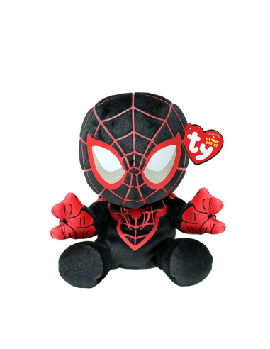 TY44006,Plus Ty 15cm Beanie Babies Soft Marvel Miles Morales Spiderman