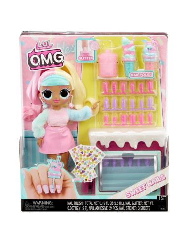 MGA503781EUC,L.o.l. Surprise! Omg Sweet Nails Candylicious Sprinkles Shop Set Papusa Cu Accesorii