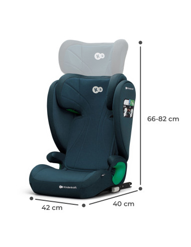 KCJUFI20BLU0000,Scaun Auto Kinderkraft Junior Fix2, I-size 100-150 Cm, Harbor Blue KCJUFI20BLU0000,Scaun Auto Kinderkraft Junior Fix2, I-size 100-150 Cm, Harbor Blue