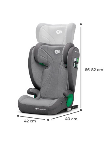 KCJUFI20GRY0000,Scaun Auto Kinderkraft Junior Fix2 I-size, 100-150 Cm, Rocket Grey KCJUFI20GRY0000,Scaun Auto Kinderkraft Junior Fix2 I-size, 100-150 Cm, Rocket Grey